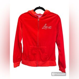 Hard Candy Women’s vintage Red Velour Jacket Size M